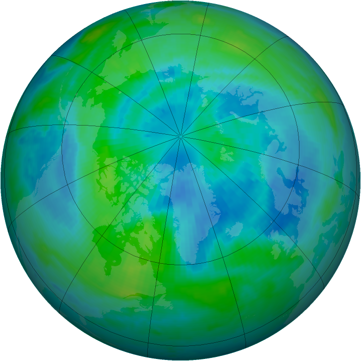 Arctic ozone map for 24 September 2000